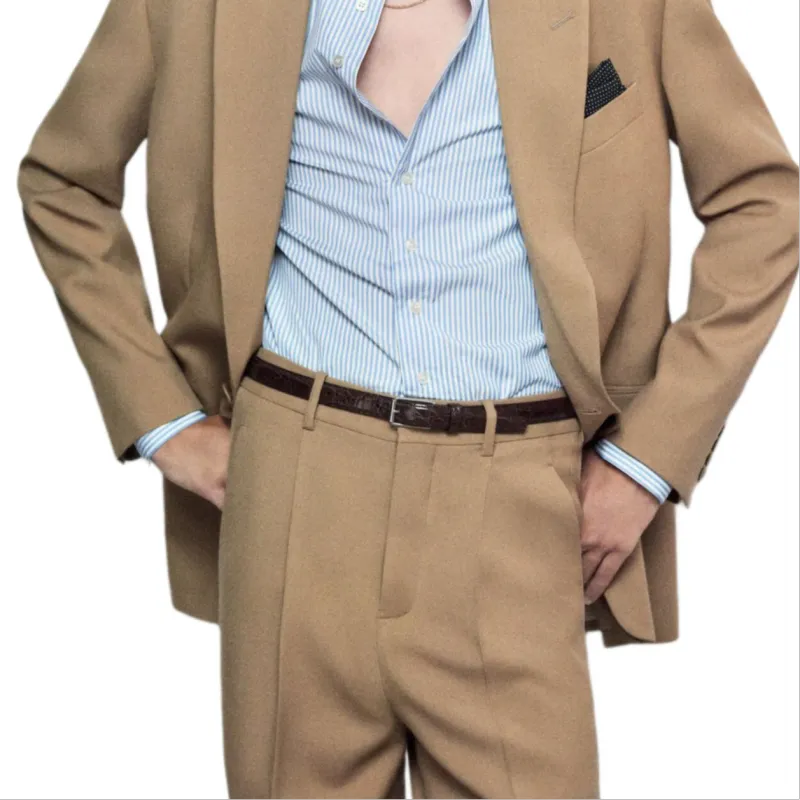 SAINT LAURENT Single Breasted Peaked Lapel Jacket-4