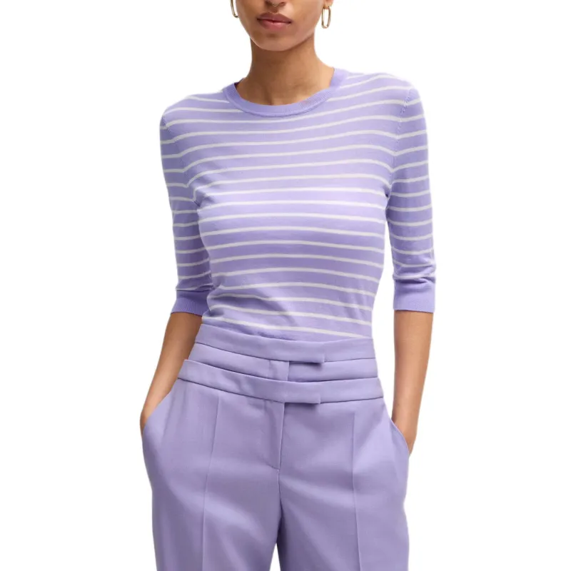 HUGO BOSS FW24 Sweater Women's Purple-1