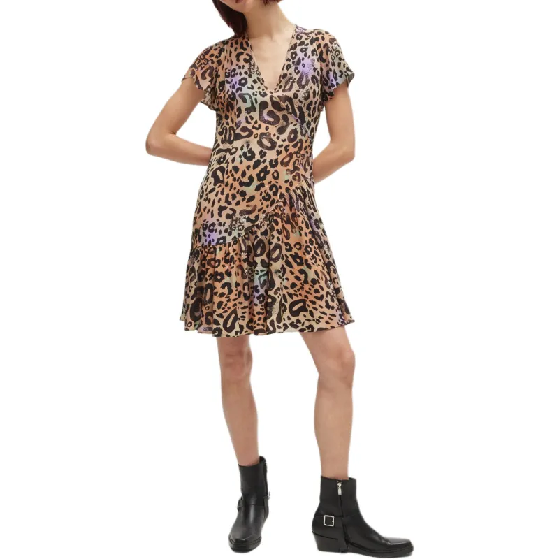 HUGO BOSS FW24 Short-Sleeved Dresses Women's Brown-1
