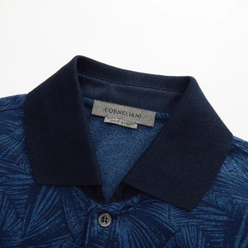 CORNELIANI Polo Shirt Men's Navy Blue-3