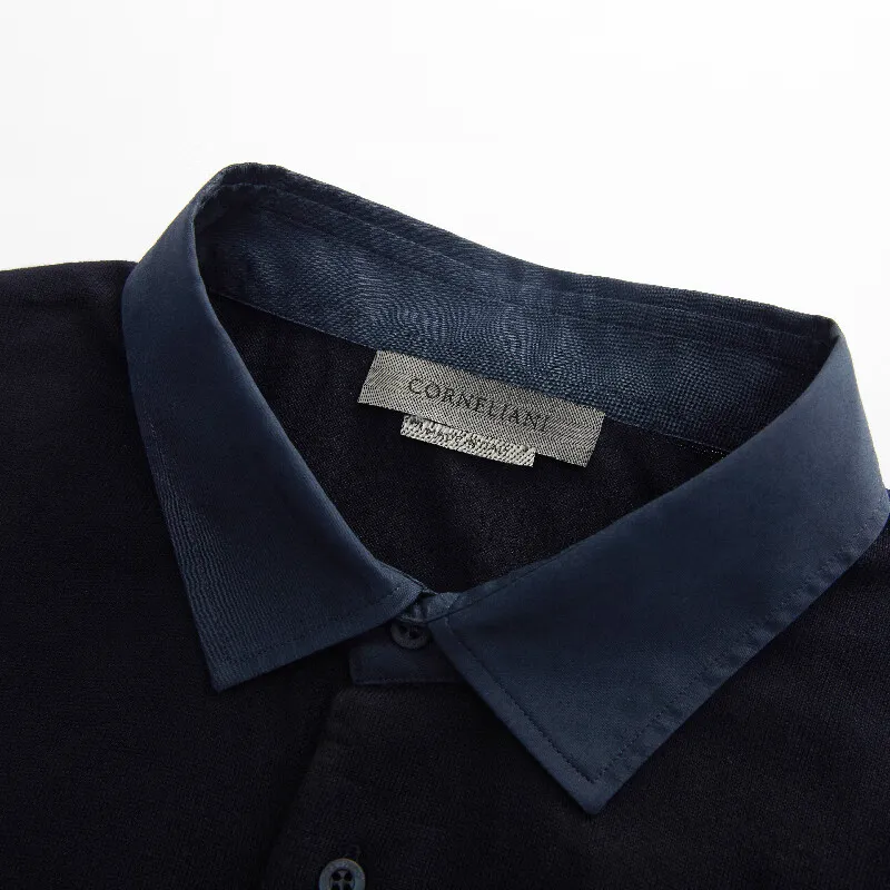 CORNELIANI Polo Shirt Men's Navy Blue-3
