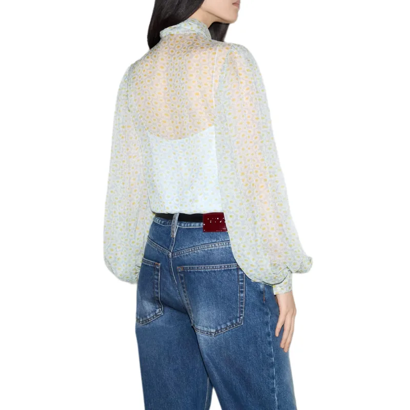 GUCCI Printed Chiffon Shirt-3