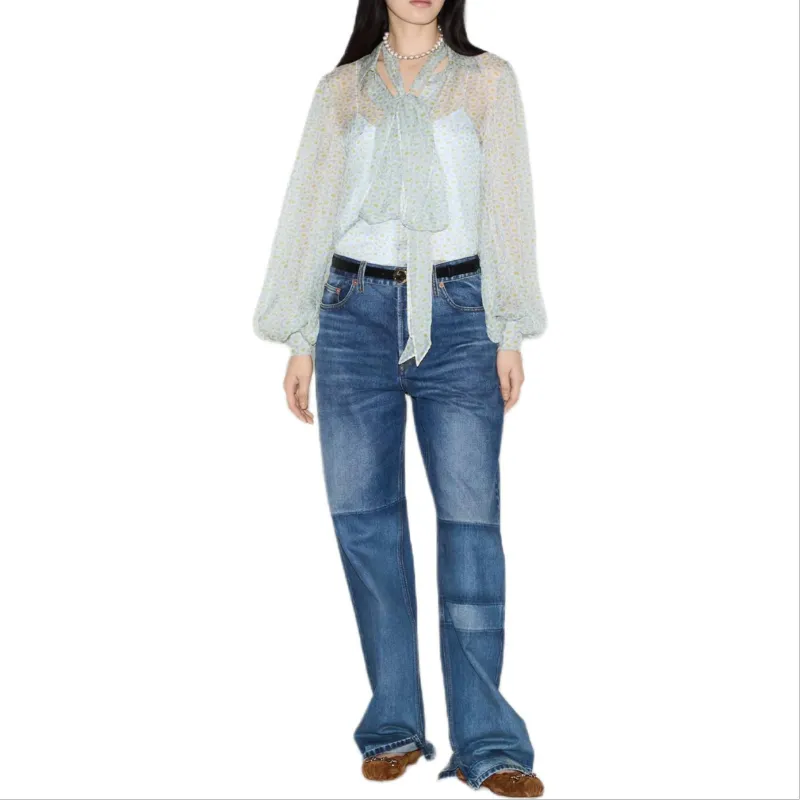 GUCCI Printed Chiffon Shirt-1