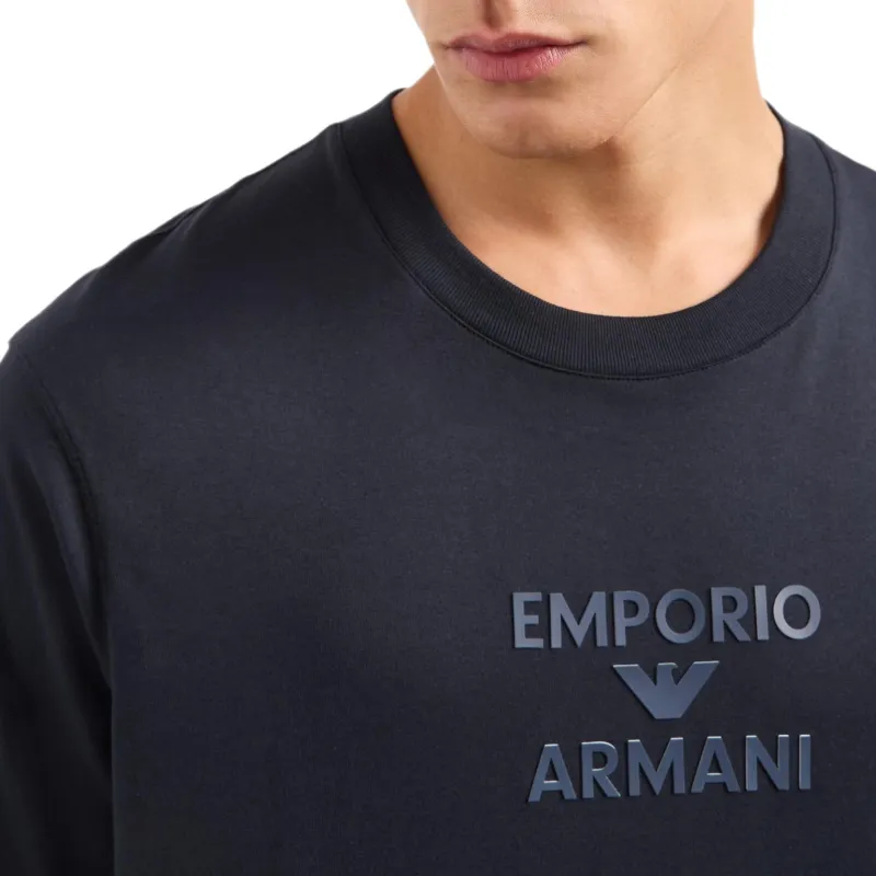EMPORIO ARMANI Asv Jersey T shirt With Rubberised Logo-4
