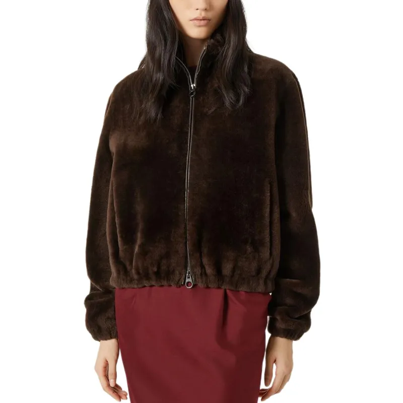 Loro Piana SS25 Velvet-feel Coat Women's Khaki-3
