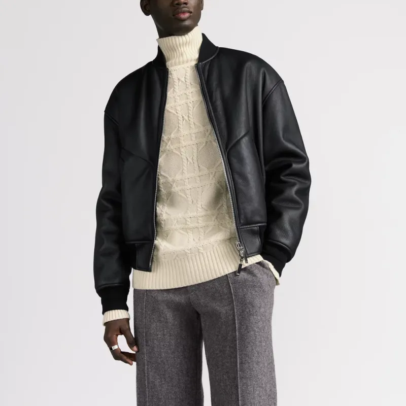 DIOR Leather Jacket Men's Black-5