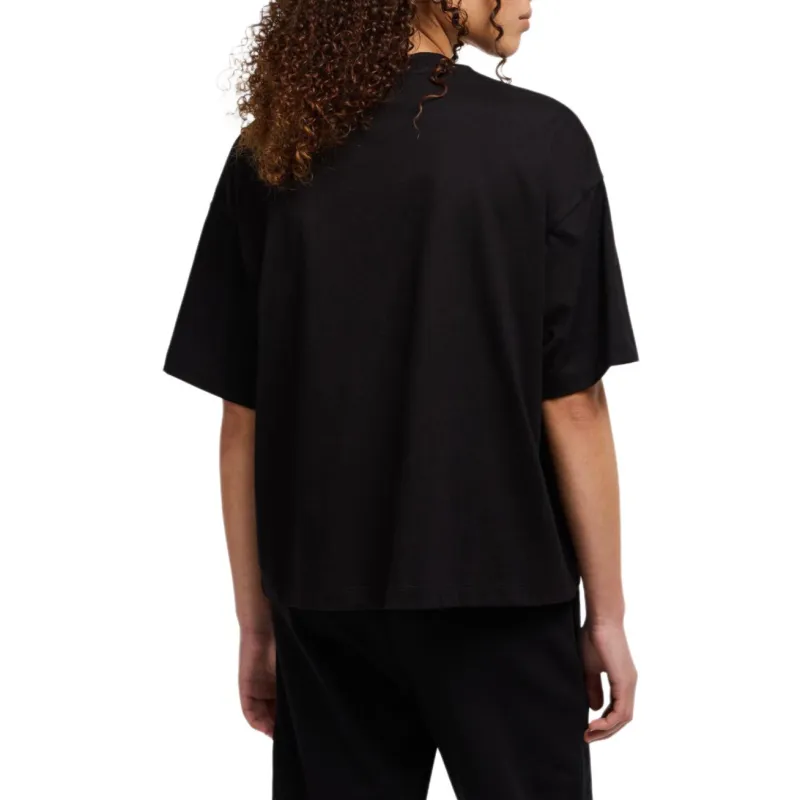 ARMANI EXCHANGEAE Solid Color Crew Neck Short Sleeved Shirt T Shirt Women's Black-2