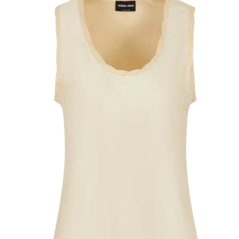 GIORGIO ARMANI Scoop neck Longline Vest-1
