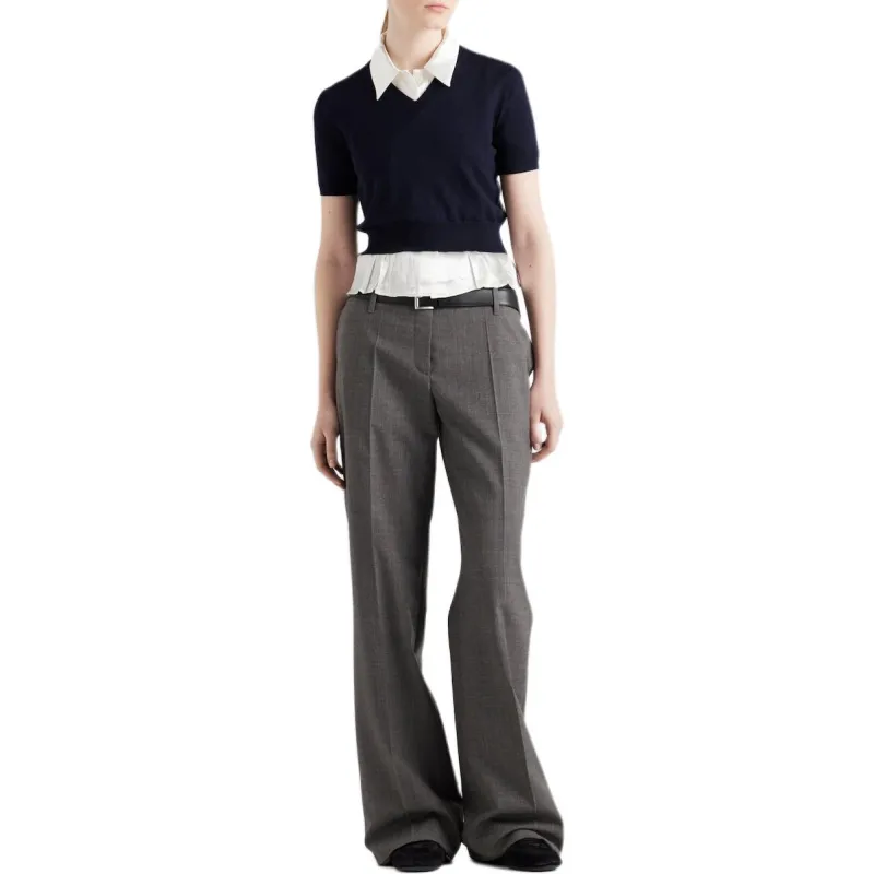 PRADA Short Sleeved Satin Shirt-3