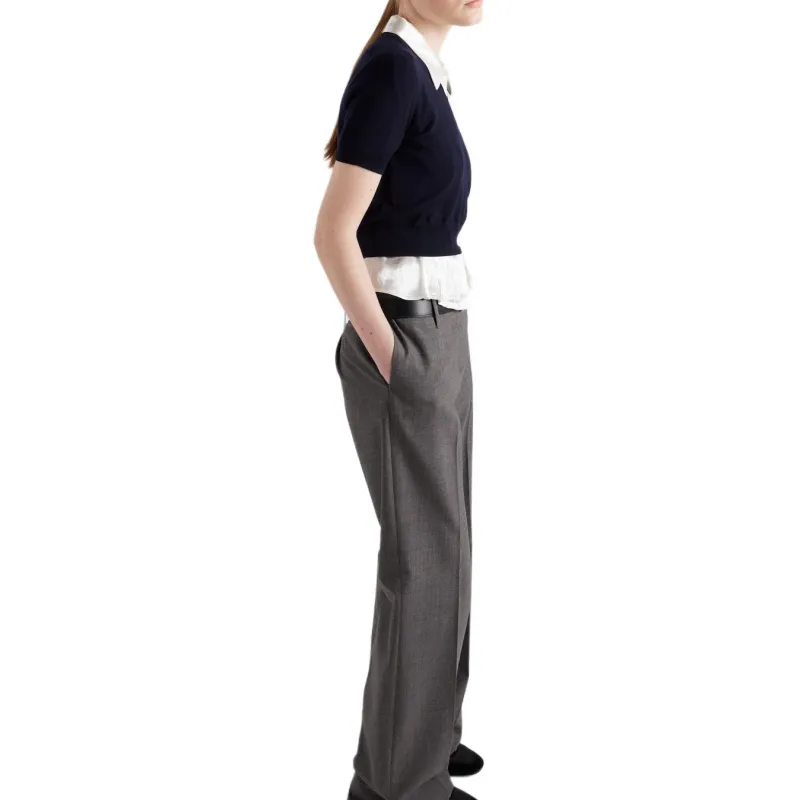 PRADA Short Sleeved Satin Shirt-4