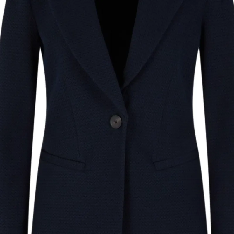 EMPORIO ARMANI Icon Single breasted Jacket In An Embossed Jacquard Knit Jersey-1