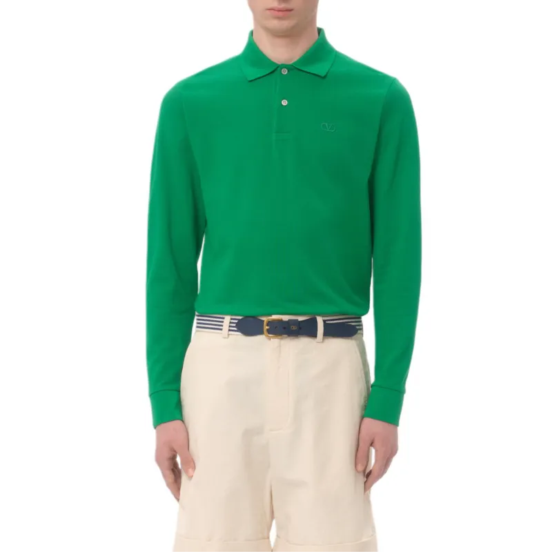 Valentino SS25 Polo Shirt Men's Green-2