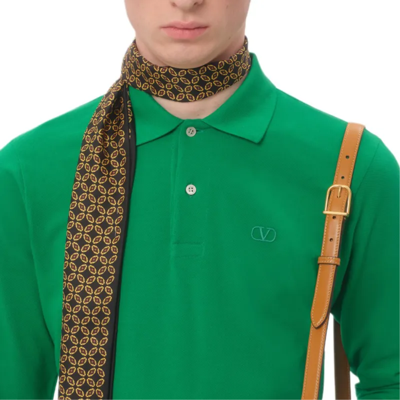 Valentino SS25 Polo Shirt Men's Green-7