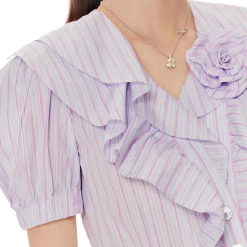 CHANEL 25P Spring Summer Preview Collection Short Sleeved Dresses Women's Sky Blue-2