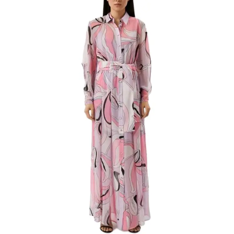 PINKO SS23 Long Sleeved Dress Women's Purple-3