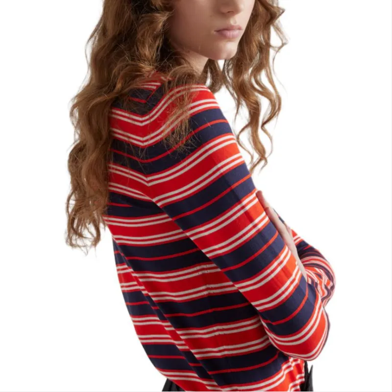 PRADA SS25 Spring Summer Women's Apparel Collection Polo Shirt Women's Red-4