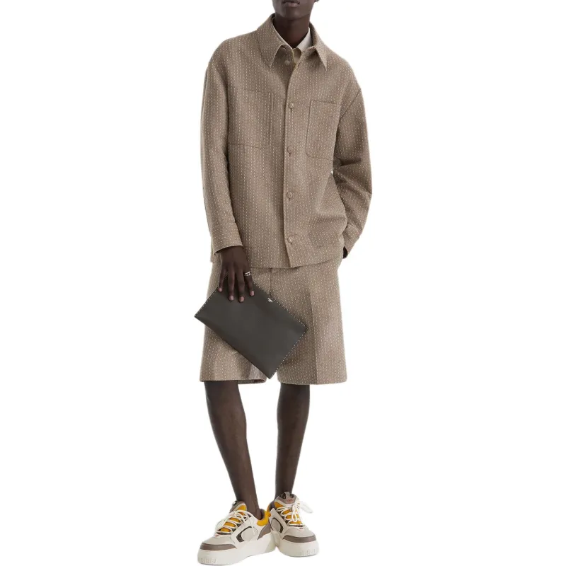 FENDI Jacquard stitching Shirt Jacket-2