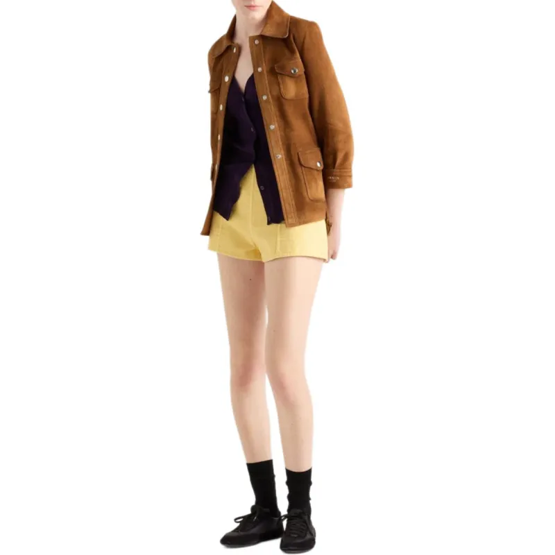 PRADA Casual Shorts Women's Yellow-3