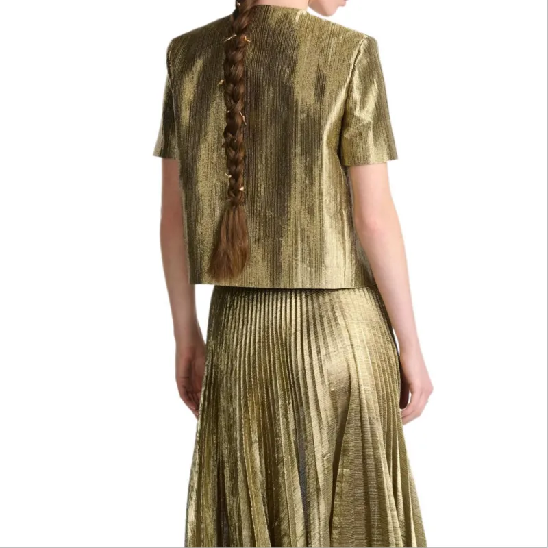 DIOR Jackets Coats Women's Gold-2