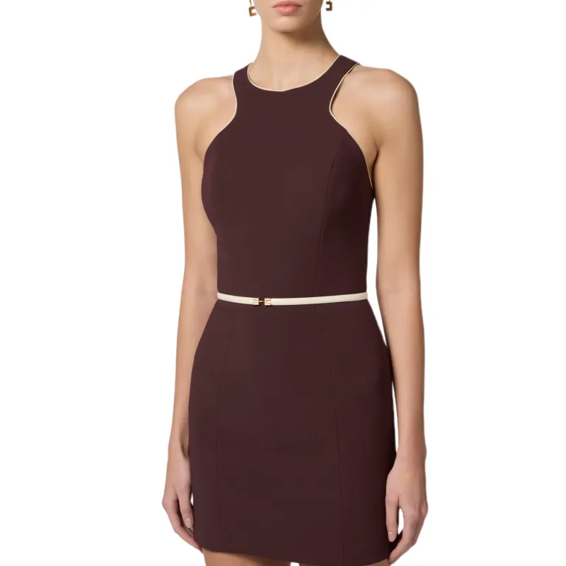 Elisabetta Franchi Contrasting Belt Dress-3