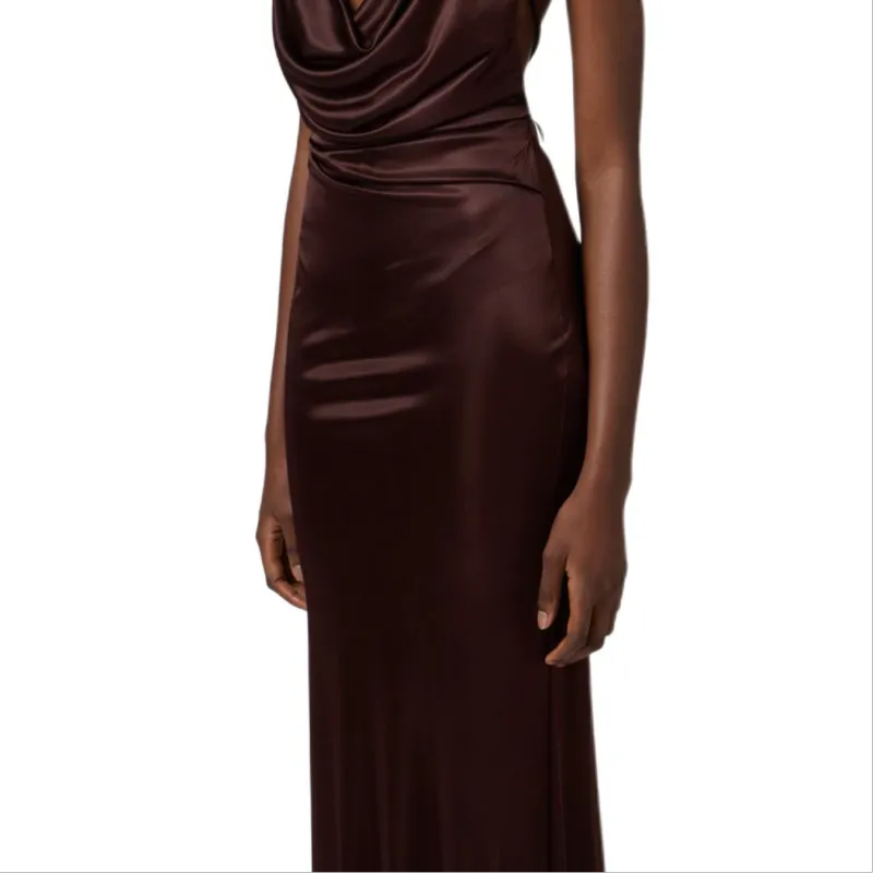 Elisabetta Franchi Slip Dress Women's Burgundy-4
