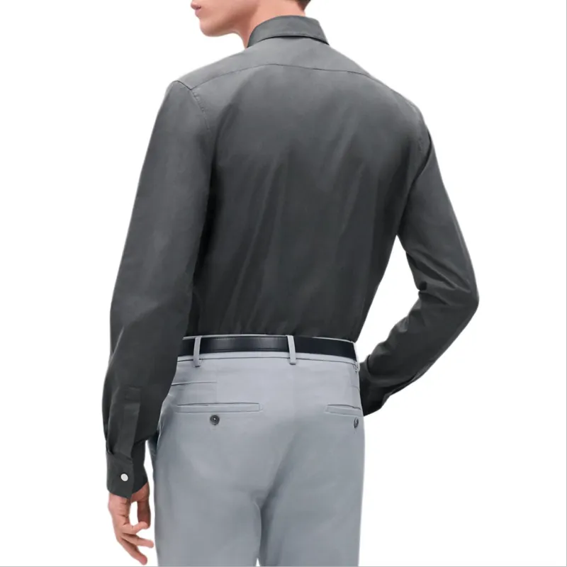 HERMES SS25 Shirt Men's Storm Gray-1
