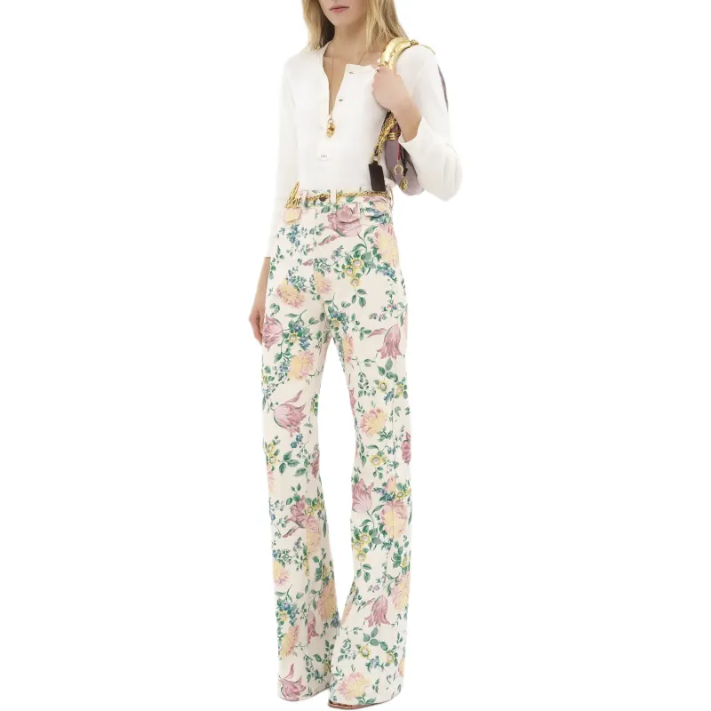 Chloé High waisted Floral print Jeans-1