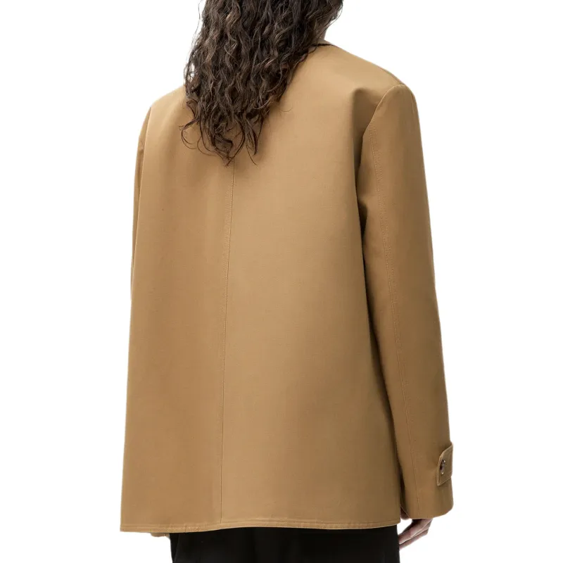 LOEWE SS25 Coat Men's Khaki Green-1