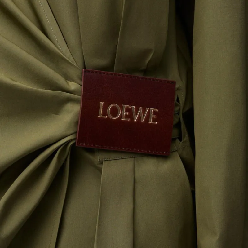 LOEWE SS25 Shirt Women's Khaki Green-4