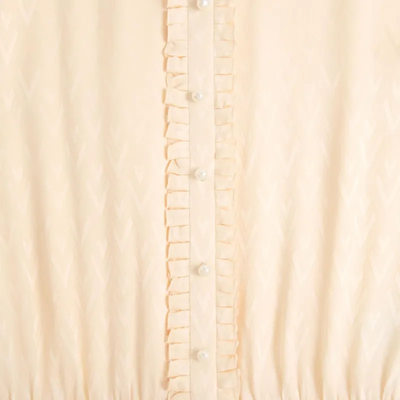 Valentino Ruffle Detailed Half Sleeved Mini Dress-7
