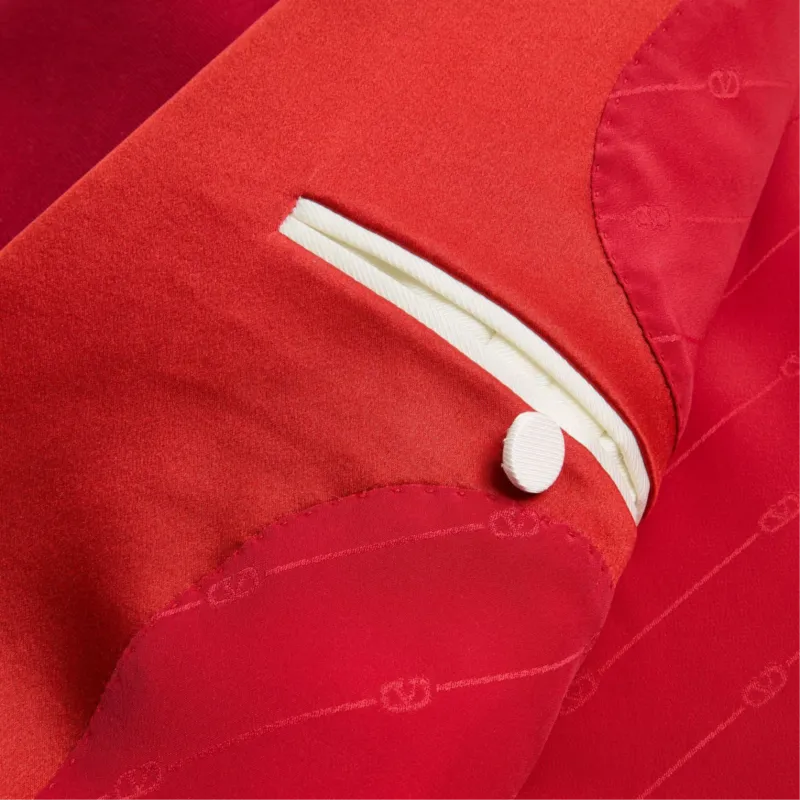 Valentino Business Suit Coat Men's Rose Red-7