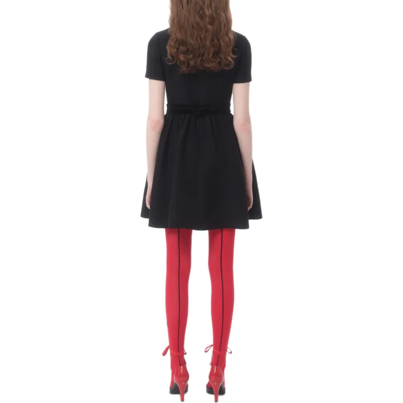 Valentino Bow Detailed Crewneck Short Sleeved Dress-2