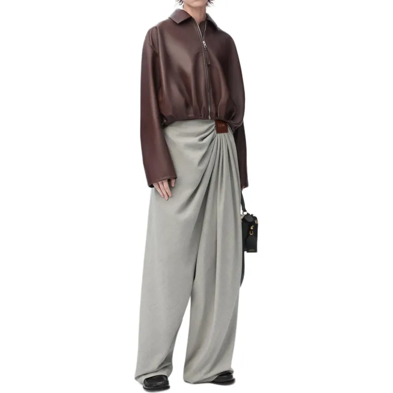 LOEWE Draped Jacket 'Chocolate Brown'-4