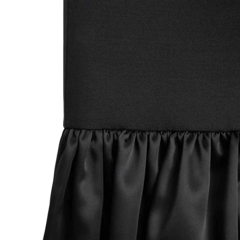 Valentino CREPE COUTURE Casual Long Skirt Women's Black-5