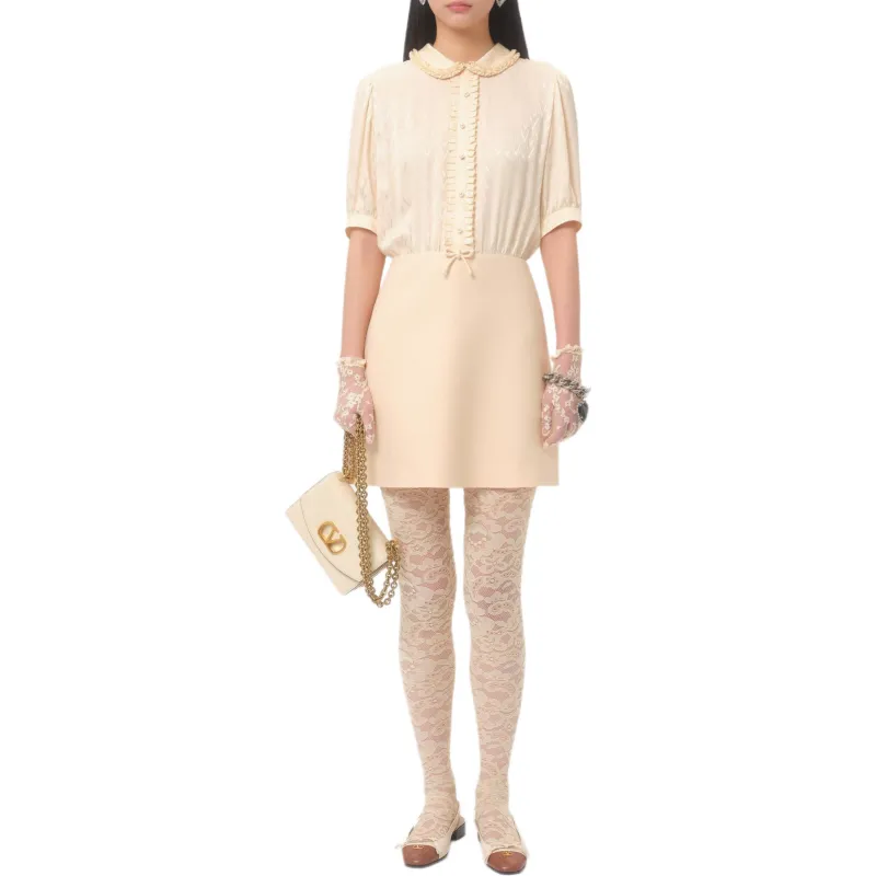 Valentino Ruffle Detailed Half Sleeved Mini Dress-4