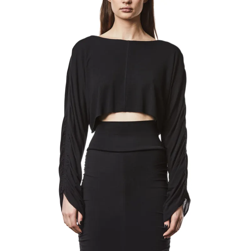 Thom Krom Ruched Crop Top-3