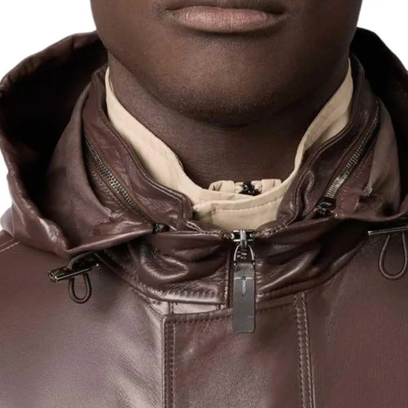 TOD'S SS25 Leather Jacket Men's Brown-5