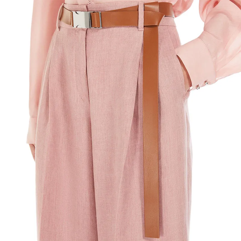 MaxMara Studio Casual Pants Women's Pink-4
