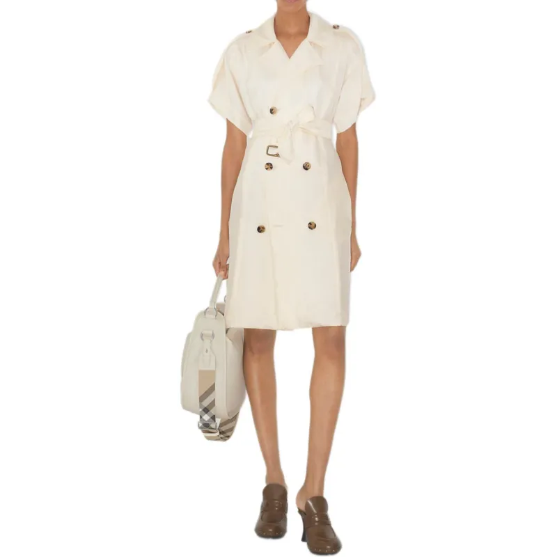 Burberry Trench SS25 Short Sleeved Dress Women's Beige-1