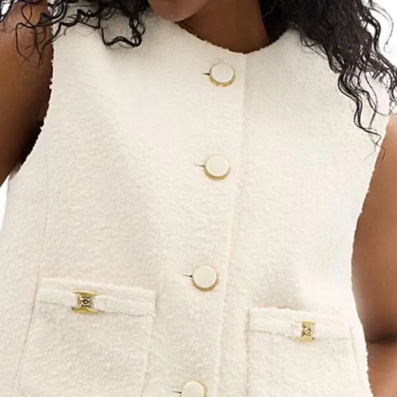 COACH SS25 Tank Top Women's Cream White-3