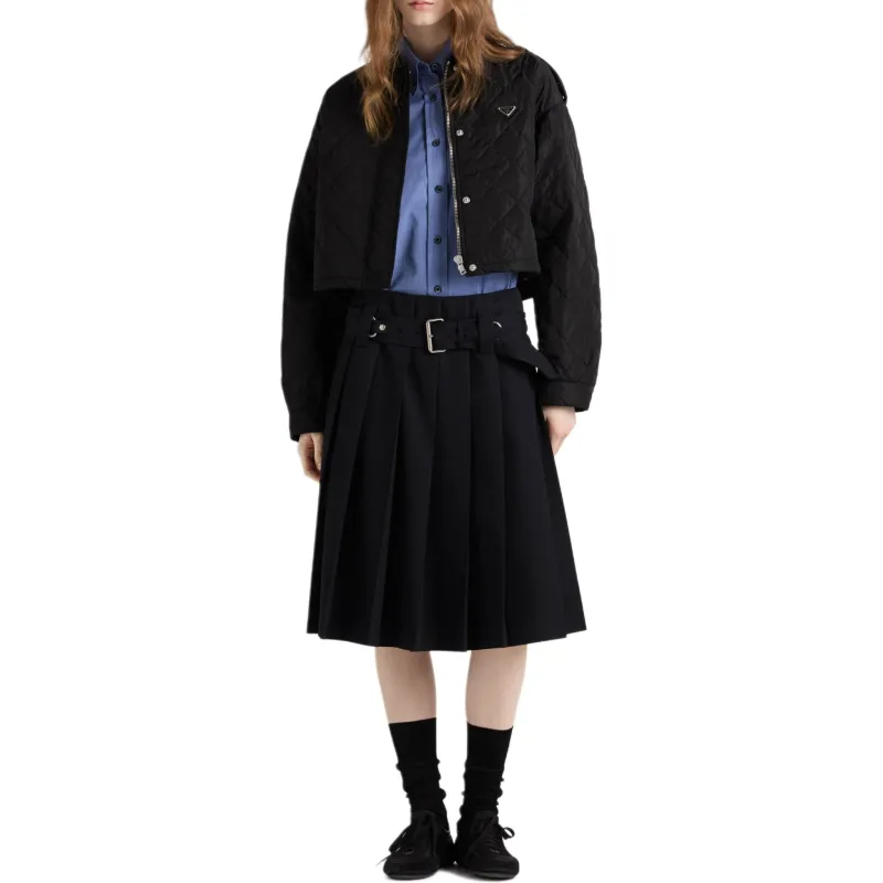 PRADA SS25 Spring Summer Women's Apparel Collection Shirt Women's Sea Blue-1