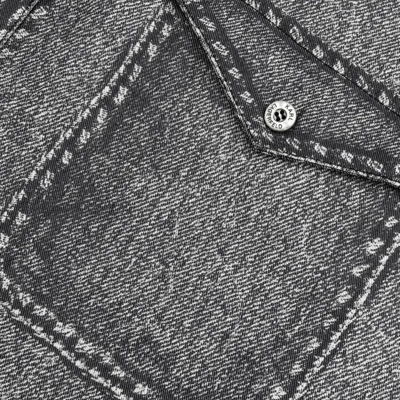 KARL LAGERFELD SS24 Denim Jacket Men's Gray-2