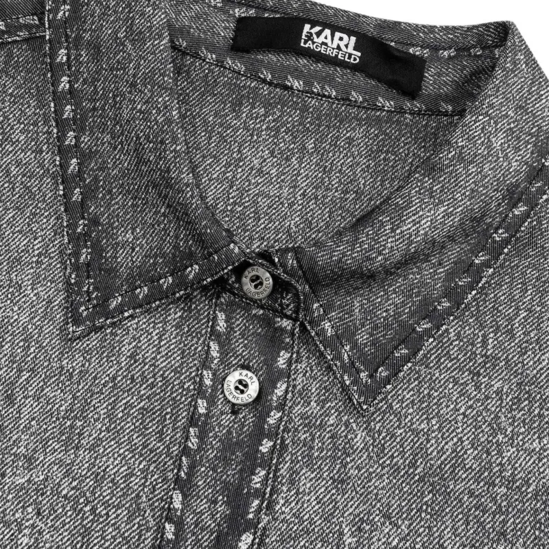 KARL LAGERFELD SS24 Denim Jacket Men's Gray-4