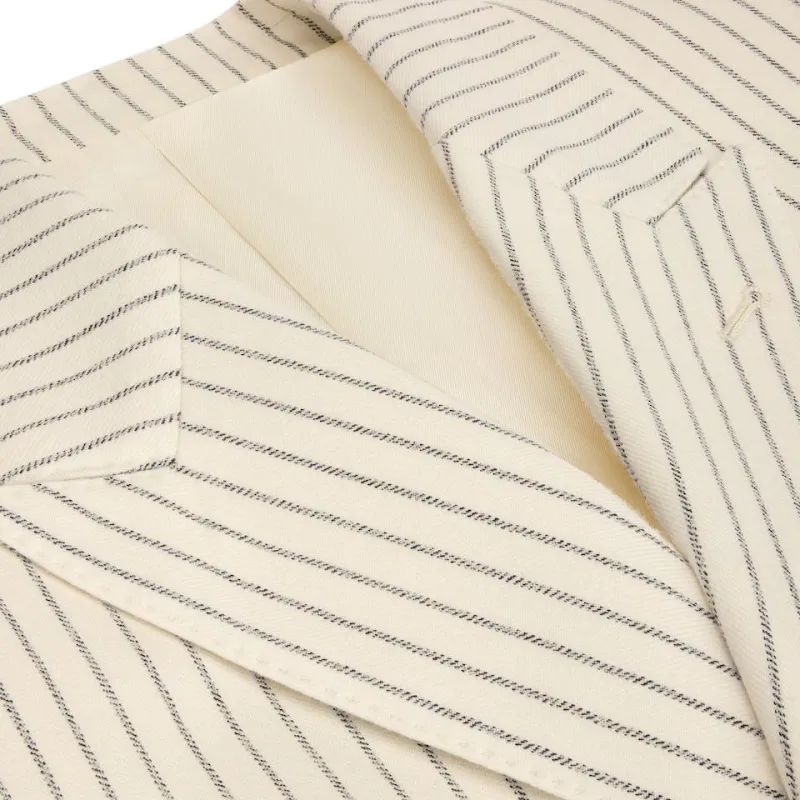 CELINE Camden Jacket In Striped Wool Gabardine-2