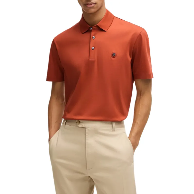 HUGO BOSS Polo Shirt Men's Dark Orange-2