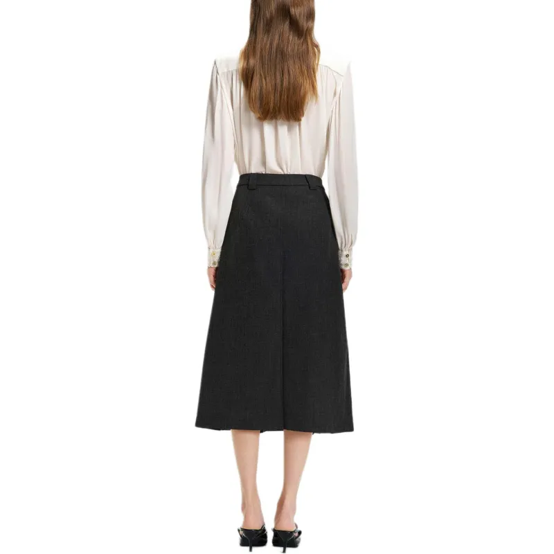 KARL LAGERFELD SS25 Casual Long Skirt Women's Dark Gray-3