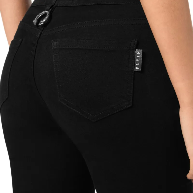 PHILIPP PLEIN Logo patch Jeggings-4