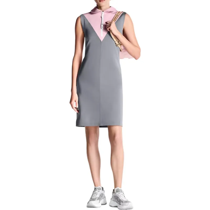 LOUIS VUITTON SS25 Sleeveless Dress Women's Gray-2