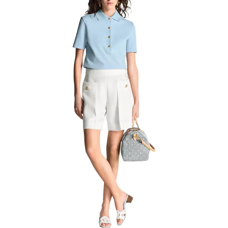 LOUIS VUITTON SS25 Polo Shirt Women's Blue-2