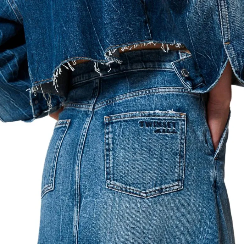 Twinset Denim Midi Skirt-4